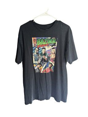 Ripple Junction Big Bang Theory Bazinga! Graphic T-Shirt Men's XL Black